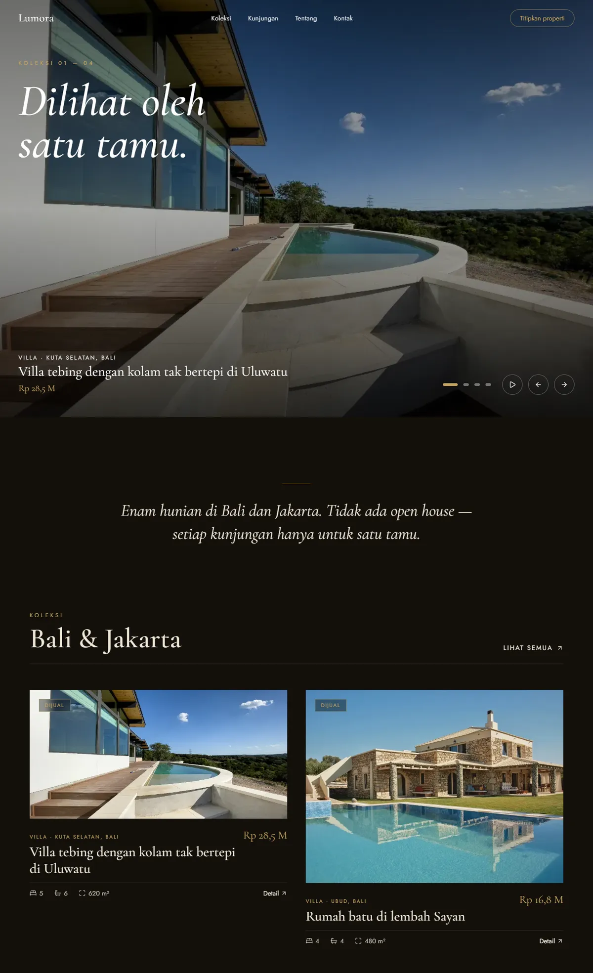 Tangkapan layar demo Lumora