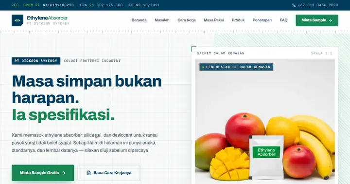Tampilan EthyleneAbsorber (Konsep Korporat)