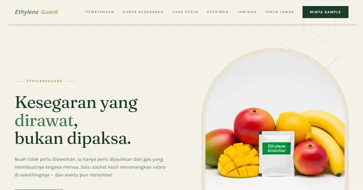 Tampilan EthyleneAbsorber (Konsep Divine)