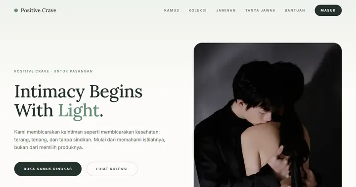 Tampilan Positive Crave (Konsep Lumen)