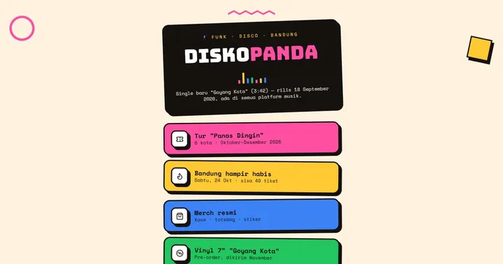 Tampilan Disko Panda