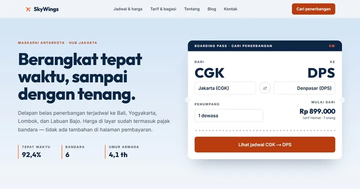 Tampilan SkyWings
